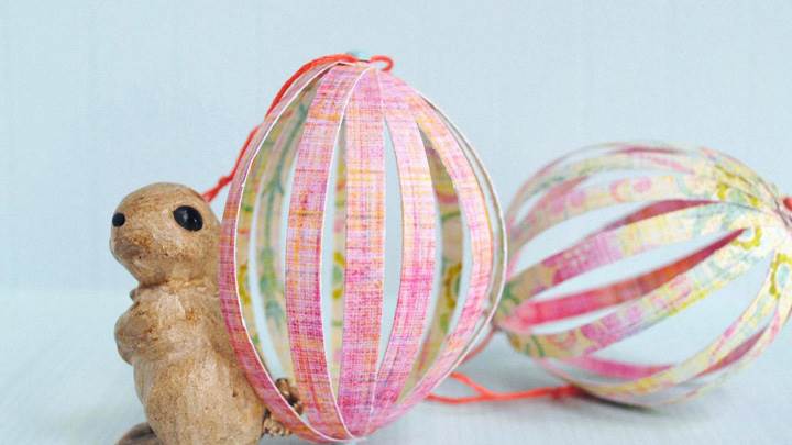 White Eggs In Basket With Designed Eggs